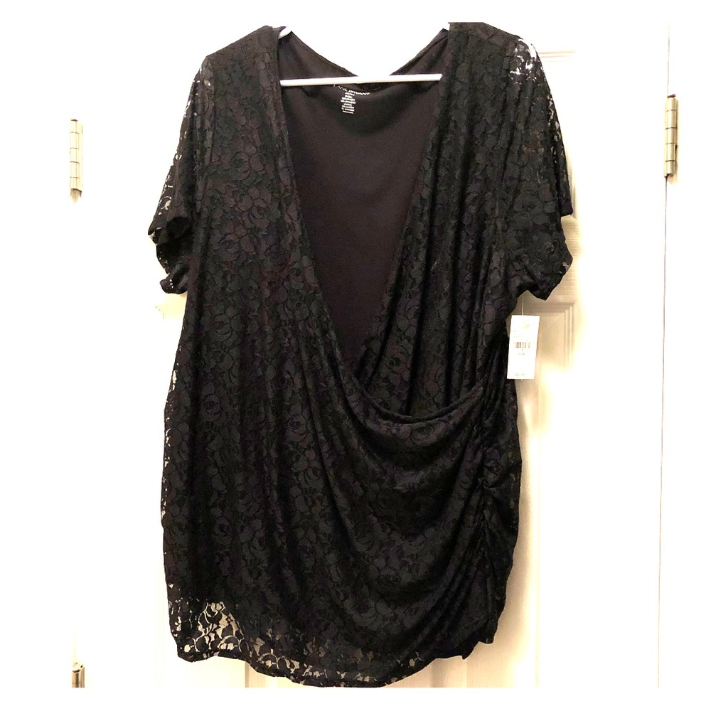 NWT Lane Bryant Wrap Lace Top Size 22/24